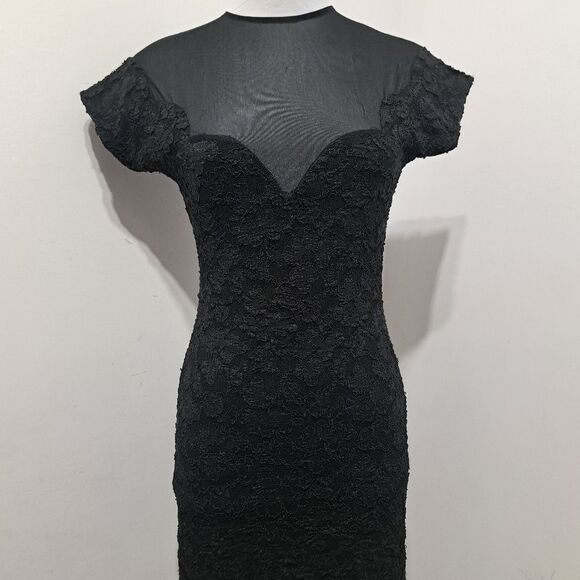 Vintage Frederick's Of Hollywood Gothic Illusion Sweetheart Neckline Y2K  Sz 7/8 - Picture 14 of 14